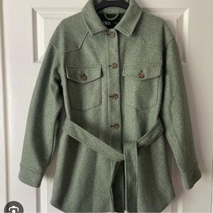 Zara Soft Overshirt/Jacket With Belt